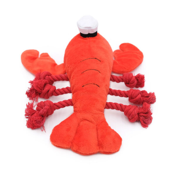 ZippyPaws Playful Pal Luca the Lobster Plush Dog Toy (back)