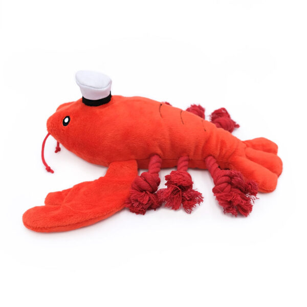 ZippyPaws Playful Pal Luca the Lobster Plush Dog Toy (side)