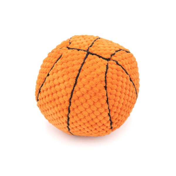 ZippyPaws SportsBallz Basketball Plush Dog Toy