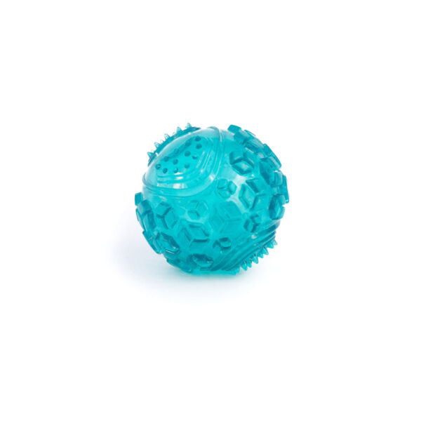 ZippyTuff Teal Squeaker Ball – Small