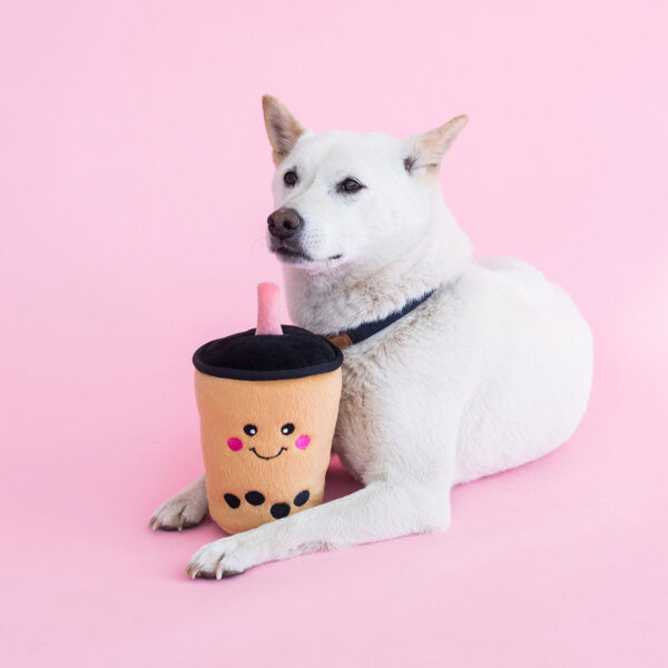 ZippyPaws Milk Boba Tea Plush Dog Toy