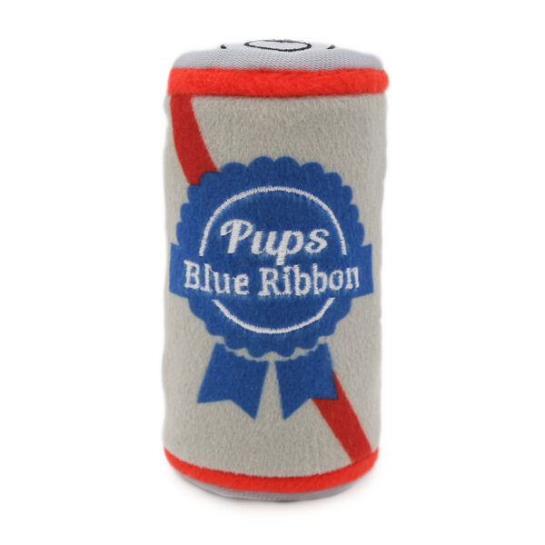 Zippy Paws Pups Blue Ribbon Can Dog Toy