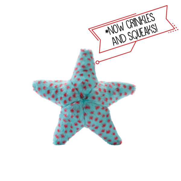 Fluff & Tuff Ally Starfish Durable Plush Dog Toy (New Features)