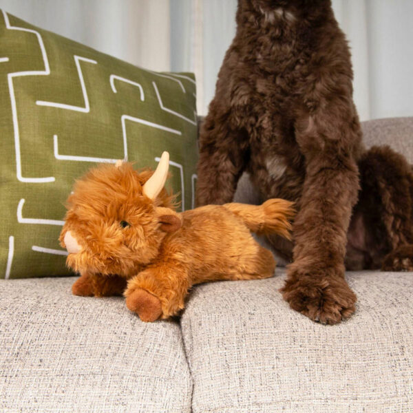 Fluff & Tuff Shaggy The Highland Cow Durable Plush Dog Toy (Medium)