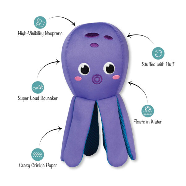 Petshop by Fringe Studio Bubbles Octopus Floating Dog Toy