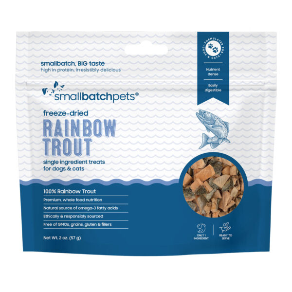 Smallbatch Freeze-Dried Rainbow Trout Fish Treats for Dogs & Cats