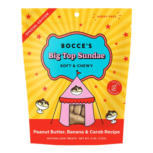 Bocce's Bakery Circus Big Top Sundae Soft & Chewy Dog Treats