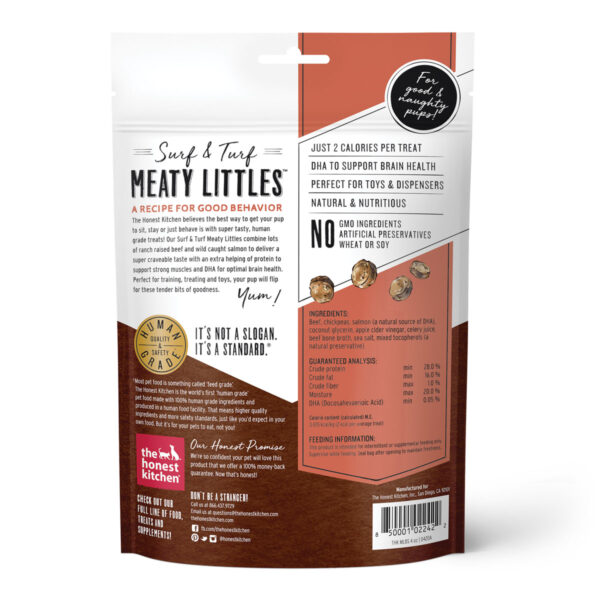 The Honest Kitchen Meaty Littles Surf & Turf Beef & Salmon Recipe Dog Treats