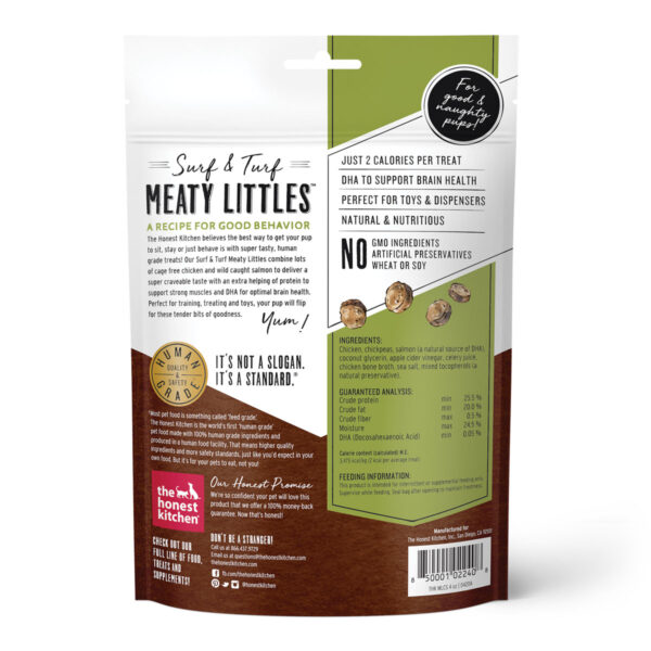 The Honest Kitchen Meaty Littles Surf & Turf Chicken & Salmon Recipe Dog Treats