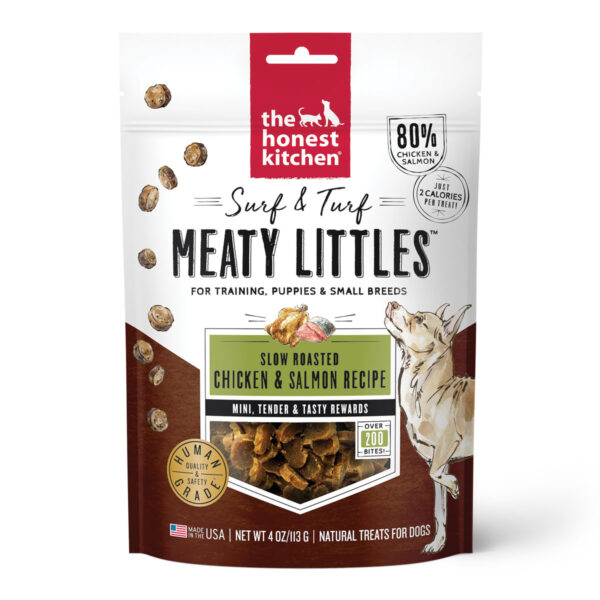 The Honest Kitchen Meaty Littles Surf & Turf Chicken & Salmon Recipe Dog Treats